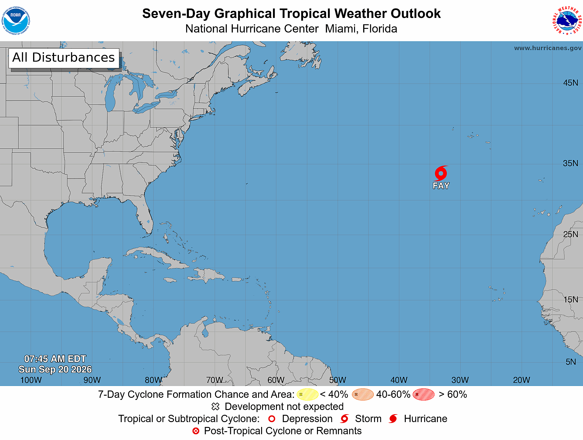 Calor y aguaceros marcarán este domingo; tormenta tropical Fay no representa peligro para República Dominicana
