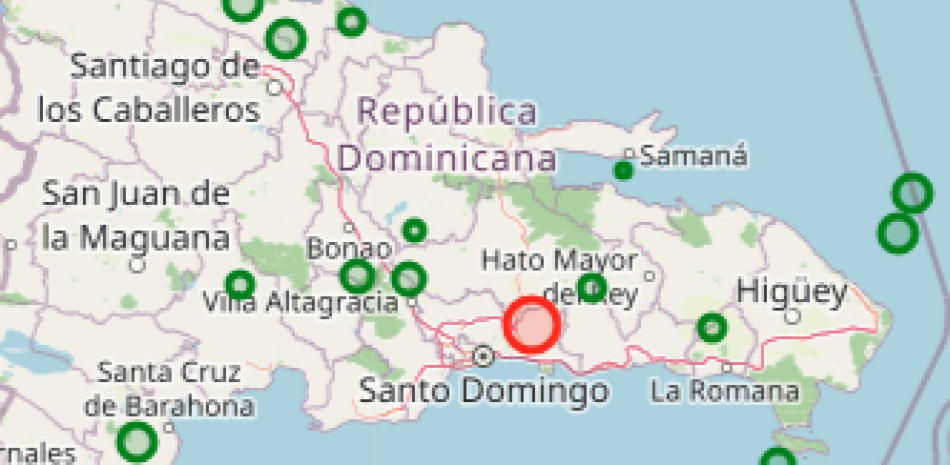 Dos temblores alarmaron al país el domingo; el mayor fue de magnitud 5.6, según el Sismológico de la UASD