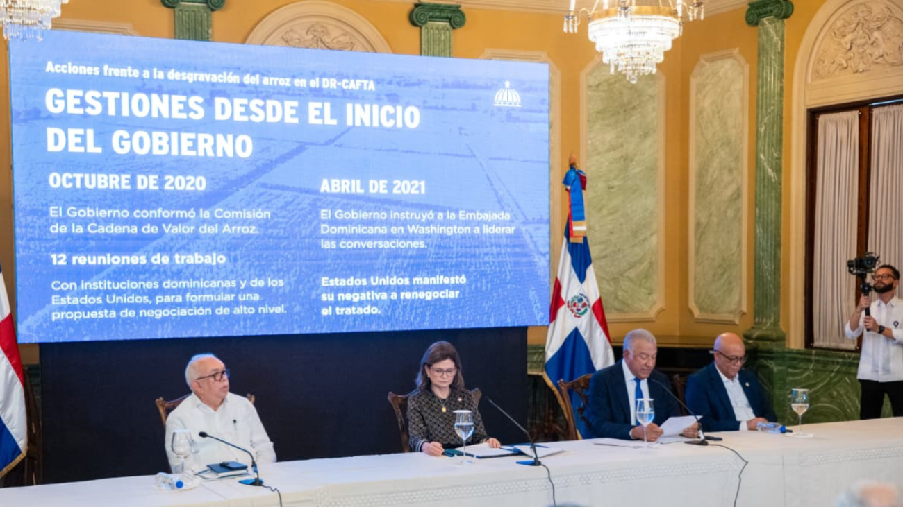 Raquel Peña presenta avances del arroz dominicano en medio de reclamos de protección frente a las importaciones