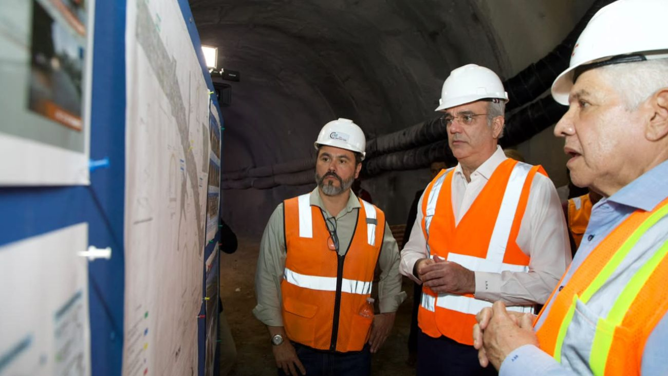 Abinader supervisa construcción de túnel pluvial en la avenida Luperón para prevenir inundaciones