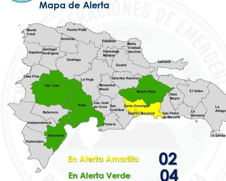 Vaguada provocará aguaceros este miércoles; cinco demarcaciones permanecen en alerta